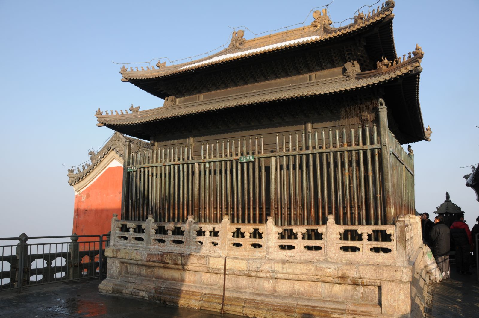 Daoist temple in the mountains—traditional Chinese architecture amid mist and forest