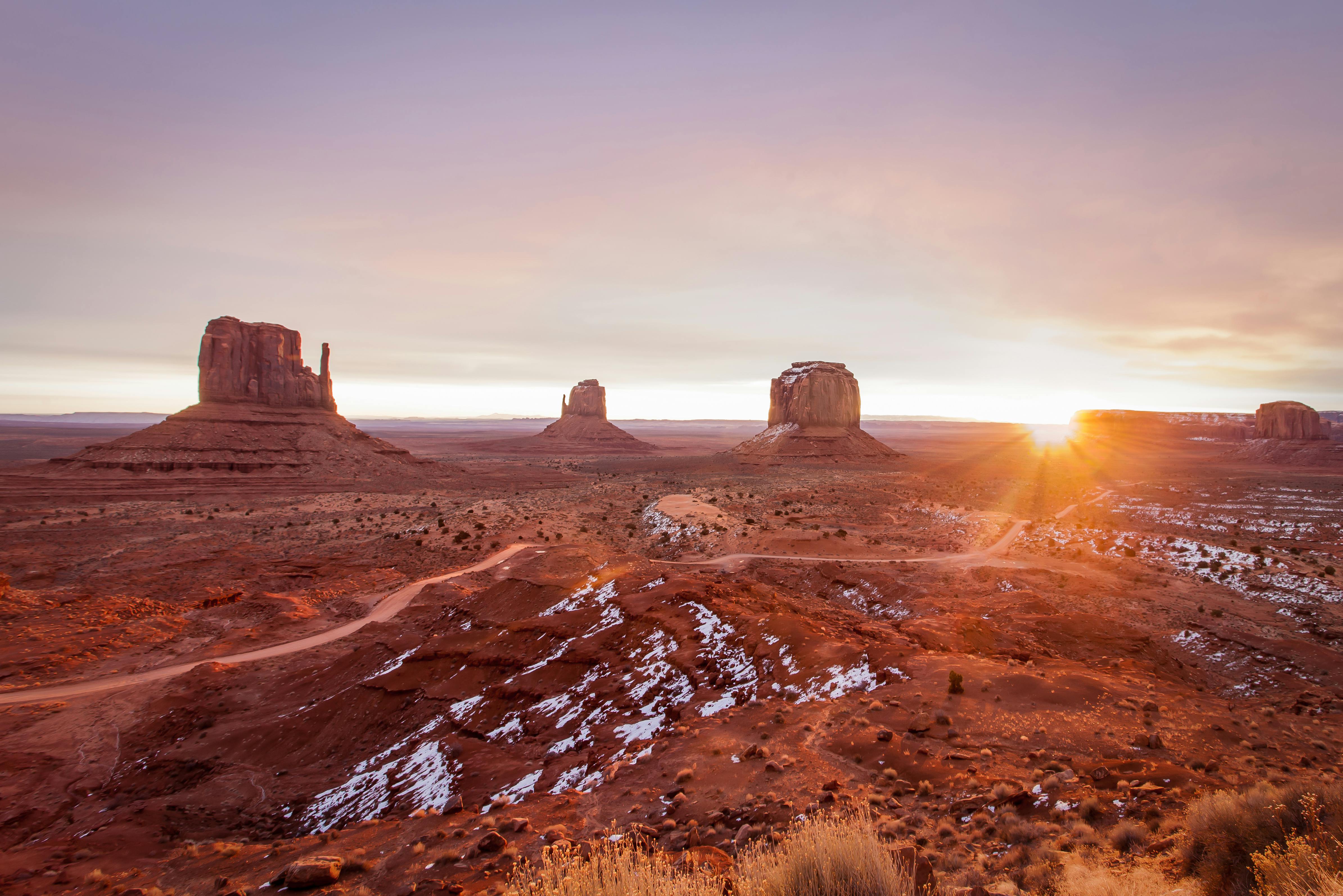 Monument Valley at dawn—the Four Corners region of the Hopi homeland
